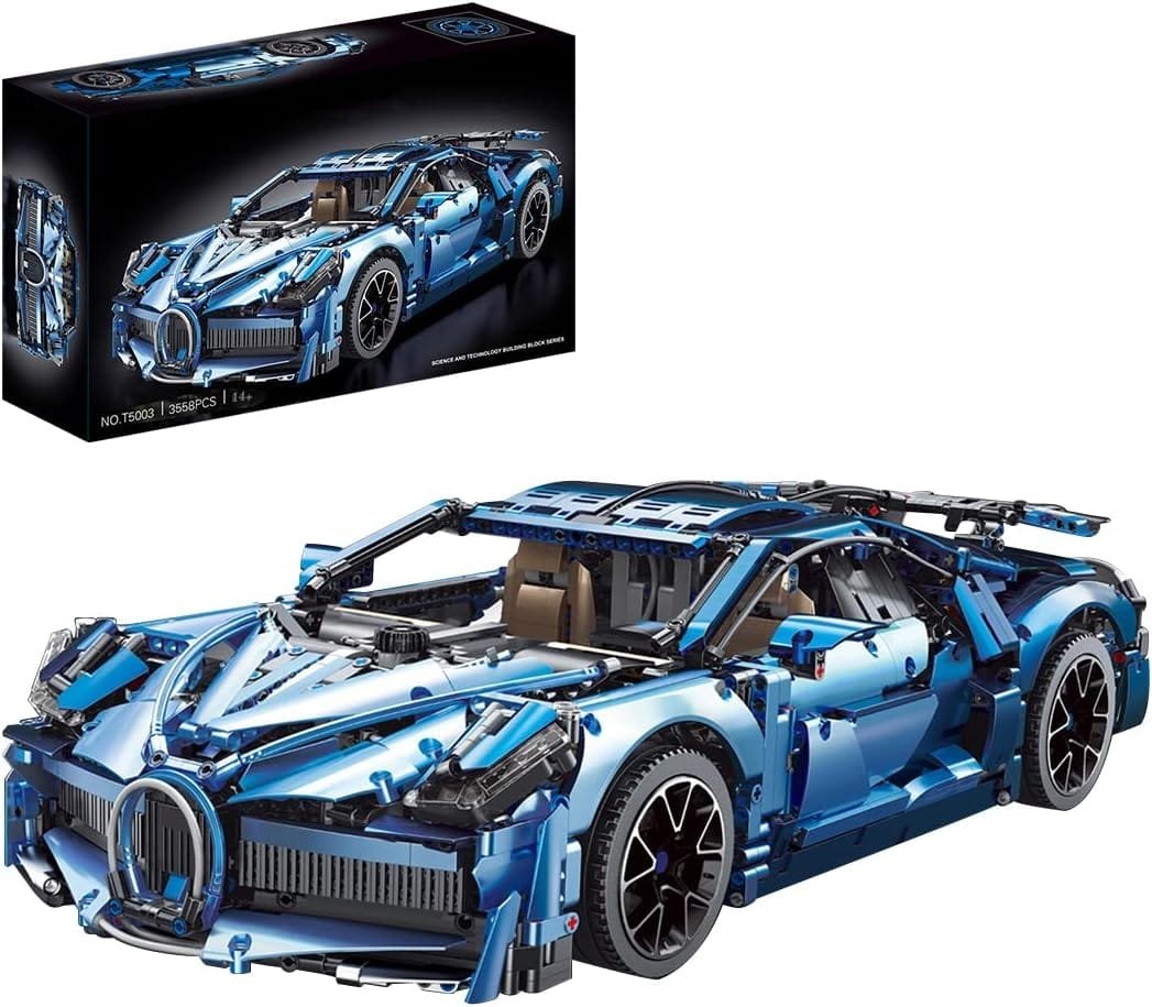 Super Car Model, 1/8 Race Car Model Building Blocks And Engineering Toy ...