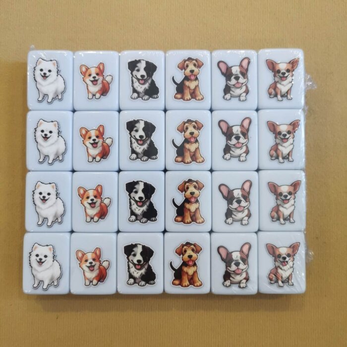 Customized Mahjong Set Rummy Game 49 tiles（Burger vs Dog Version）tiktok seaside escape happy flip merge county zen poker