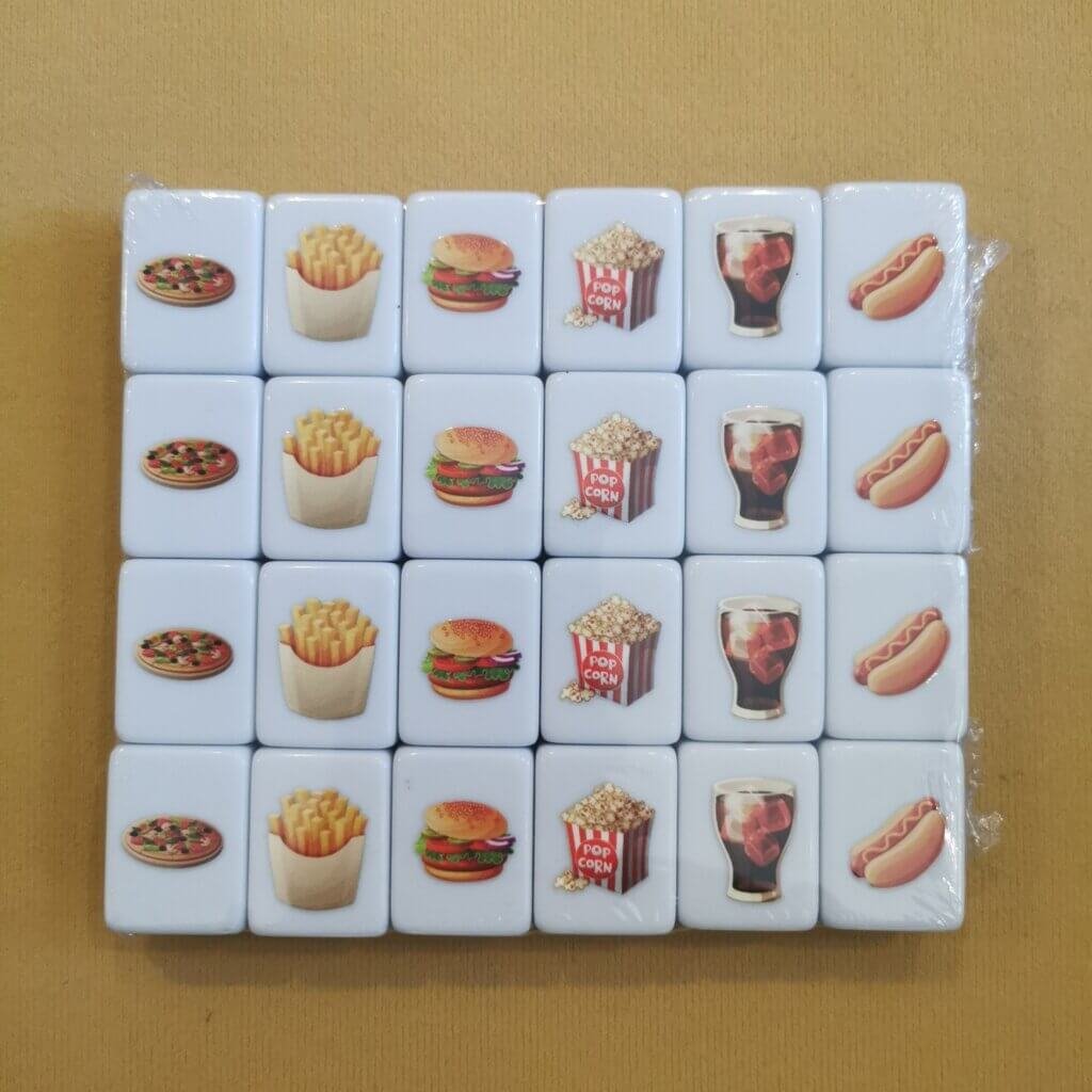 Customized Mahjong Set Rummy Game 49 tiles（Burger vs Dog Version）tiktok seaside escape happy flip merge county zen poker