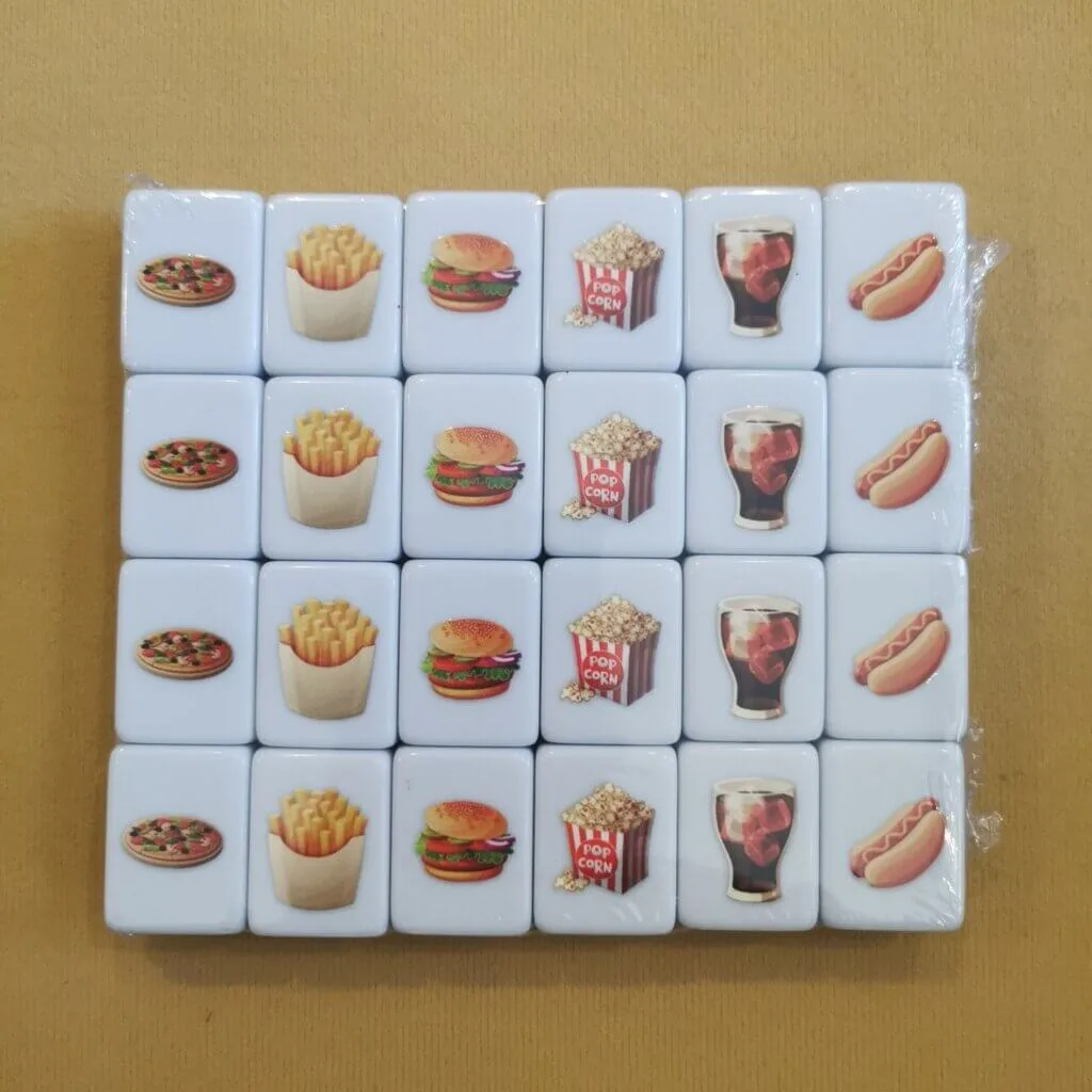 Customized Mahjong Set Rummy Game 49 tiles（Burger vs Dog Version）tiktok seaside escape happy flip merge county zen poker