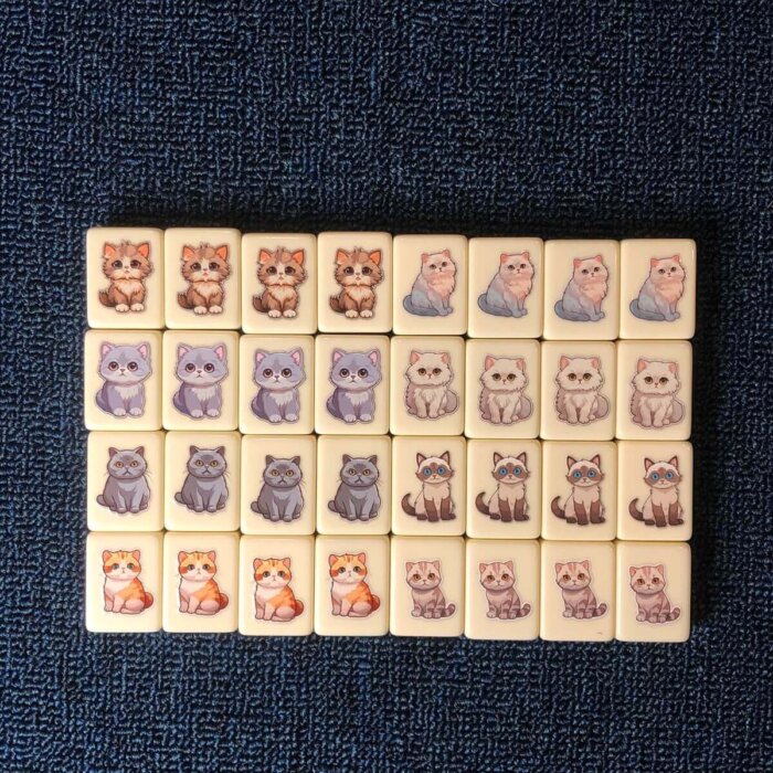 Seaside Escape Mahjong Tile Game 65 blocks (Dog vs Cat) Tiktok new viral trending rummy dominos