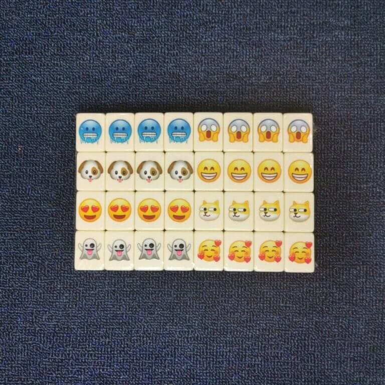 Emoji Vs Flag Mahjong-Style Tile Game Set - 65-Tile 2-Player Seaside ...