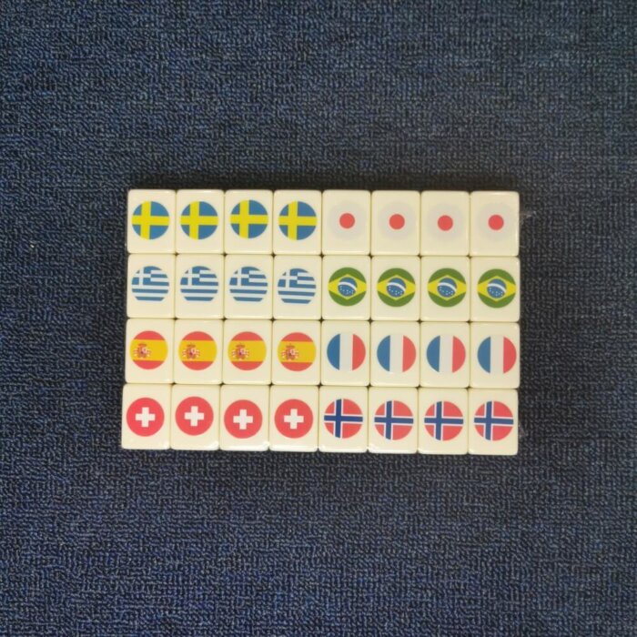 Seaside Escape Mahjong Tile Game 65 tiles (Emoji vs Flag) tiktok new viral trending rummy dominos