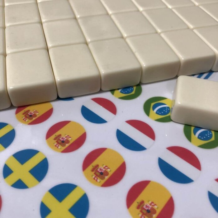 Seaside Escape Mahjong Tile Game DIY Kit 49 blocks regular size