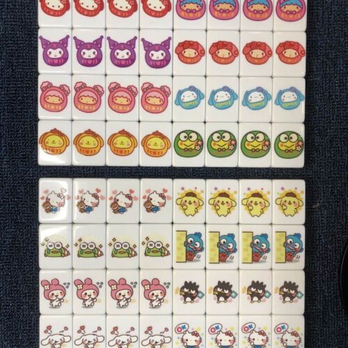 Seaside Escape Tile Game Sanrio Hello Kitty & Friends Mahjong 65 X-Large Pink Blocks