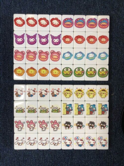 Seaside Escape Tile Game Sanrio Hello Kitty & Friends Mahjong 65 X-Large Pink Blocks