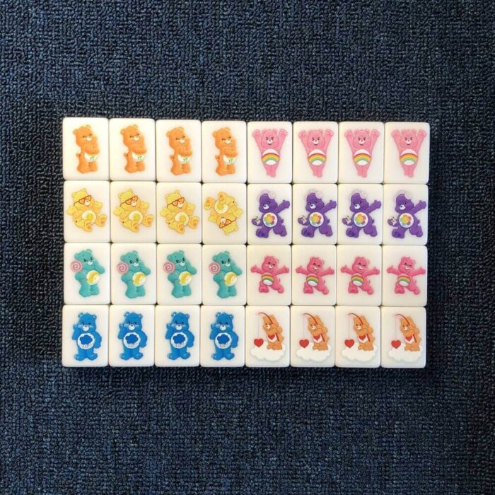 Seaside Escape Mahjong Care Bears & Sanrio Hello Kitty 65 X-Large Pink Blocks Tile Game