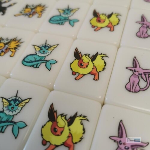 Seaside Escape Tile Game Pokemon Eeveelution 33 blocks X-Large mahjong tiktok trending V1