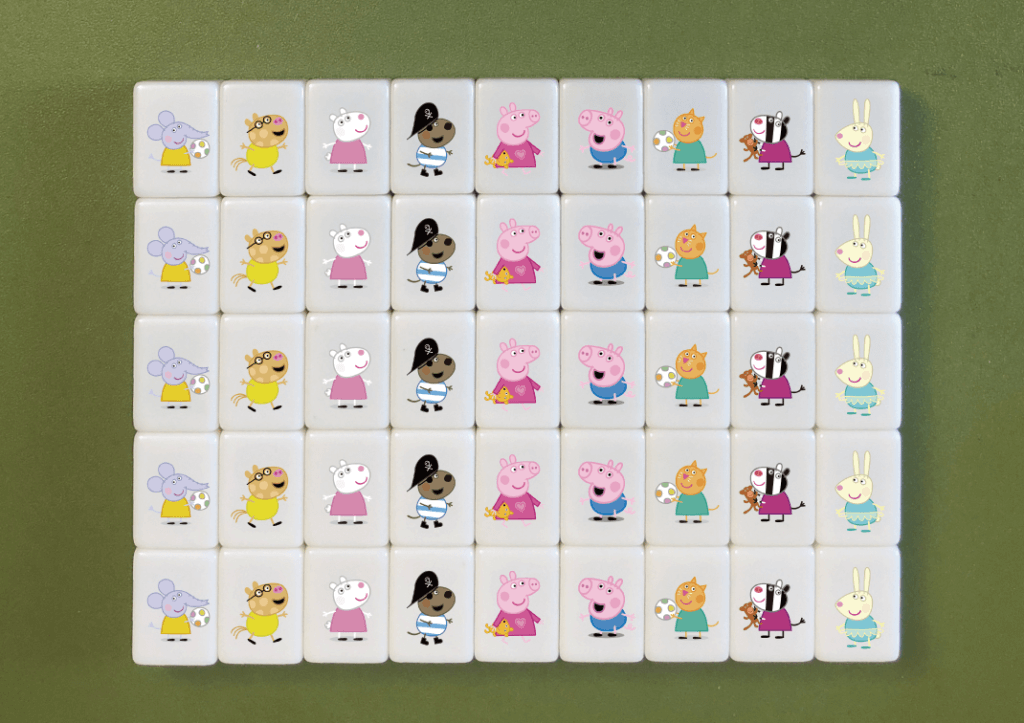 Seaside Escape Tile Game Peppa Pig 33/46 blocks X-Large mahjong (for one player)