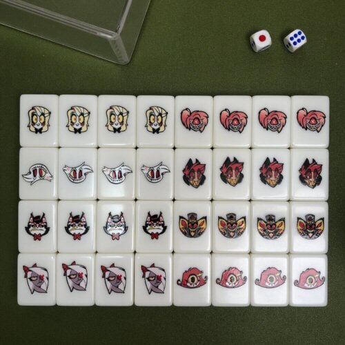Seaside Escape Tile Game Hazbin Hotel 33 blocks X-Large mahjong (for one player)