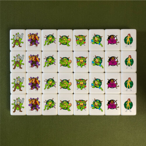 Seaside Escape Tile Game Teenage Mutant Ninja Turtles TMNT 33/46 XL mahjong 1 player set