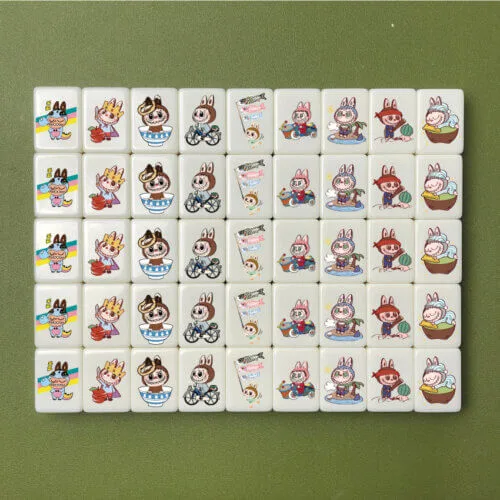 Labubu Inspired Mahjong-Style Tile Game Set – 46-Tile Solo Seaside Escape Game Labubu Inspired Mahjong-Style Tile Game Set – 46-Tile Solo Seaside Escape Game