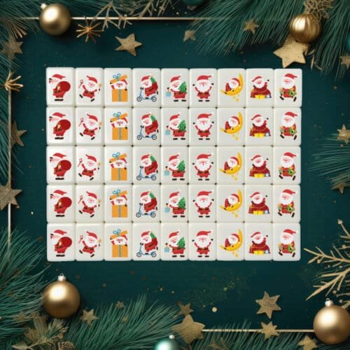 Seaside Escape Tile Game Santa Claus Christmas 33/46 XL mahjong