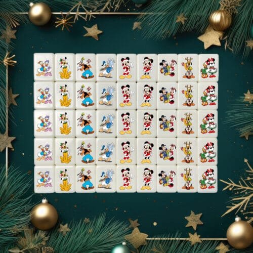 Seaside Escape Tile Game Mickey Christmas 33/46 XL mahjong