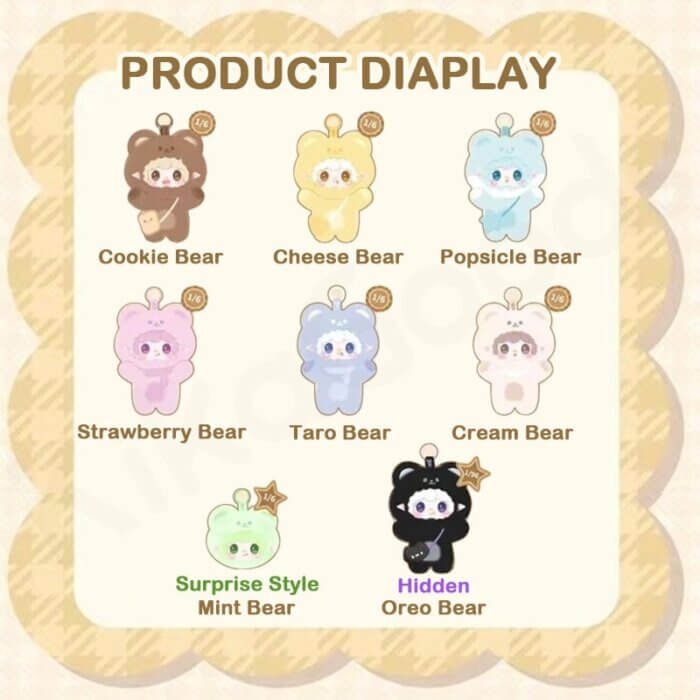 Yooki V4 Take a Bite Of Bear Plush Pendant Blind Box