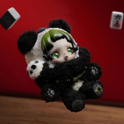 Skullpanda Lazy Panda Plush Doll Pendant