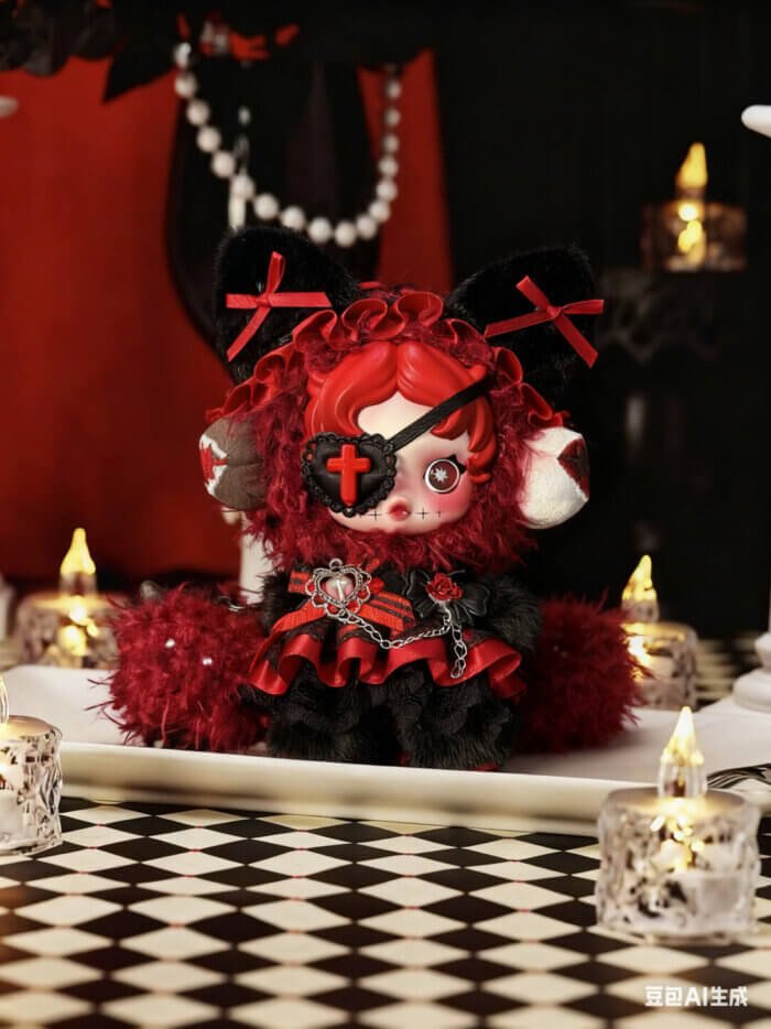 Skullpanda V3 Chomp Handmade Gothic Outfit – Lolita Doll Clothes & Collectible Accessories