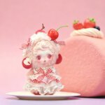 Skullpanda V3 Moldy Muffin Handmade Outfit – Dessert-Inspired Lolita Doll Clothes & Collectible Accessories