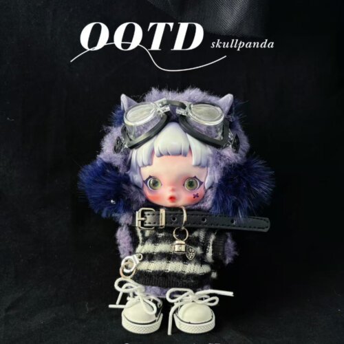 Handmade Skullpanda Outfit – Cerberus Streetwear Set with Hoodie, Goggles & Sneakers