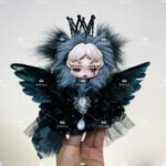 Skullpanda Super Secret Doggie “Royal Black” Handmade Luxury Outfit | Gothic Angel Style Doll Clothes