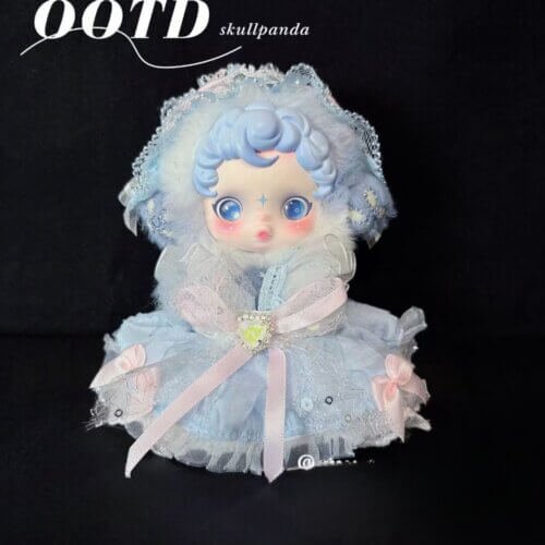 Skullpanda Dew Handmade Outfit – Ice Blue Lace Fairy OOTD Skullpanda Dew Handmade Outfit – Ice Blue Lace Fairy OOTD